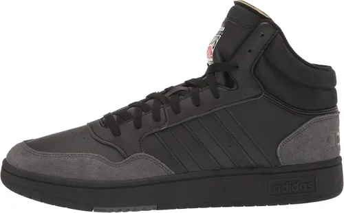 Vista 8 de adidas Hoops 3.0 Mid Tenis de baloncesto para hombre, negro, carbón (BlackBlackCarbon)