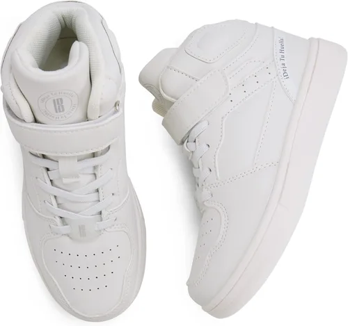 Vista 7 de brooman Zapatos de baloncesto para niños, tenis de caña alta para niñas, zapatos de escuela, zapatos deportivos para correr