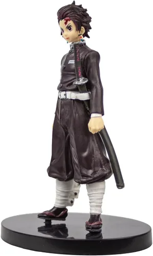 Vista 2 de Kamado Tanjiro Figura de Demon Anime Training Outfit Design Figurine Statua Toy 6 pulgadas Coleccionable Escritorio
