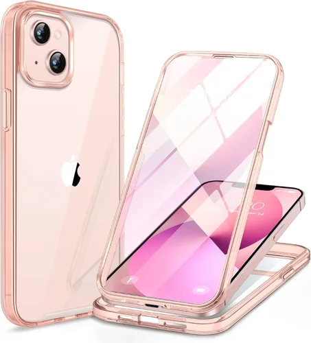 Vista 217 de Miracase - Funda magnética para iPhone 13 Pro Max de 6.7 pulgadas (compatible con MagSafe), transparente, completo, protector de pantalla de vidrio