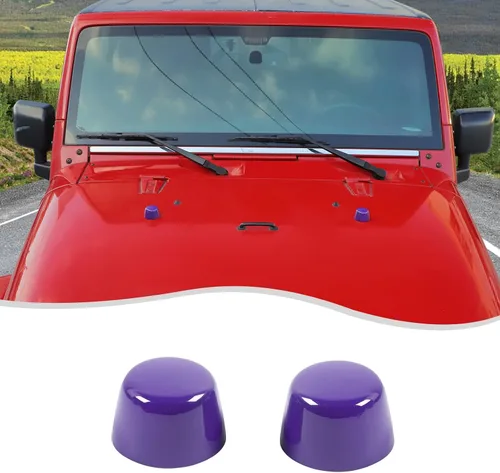 Vista 12 de Moldura decorativa de goma para capó del motor compatible con Jeep Wrangler JK JKU 2007-2018 (azul)