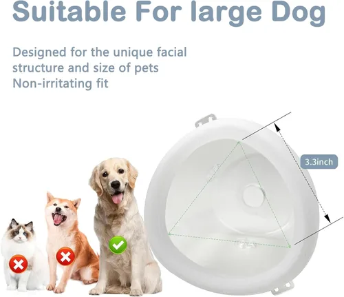 Vista 5 de Espaciador inhalador para perros grandes, cámara de aerosol para mascotas con máscara de silicona para perros grandes, para primeros auxilios