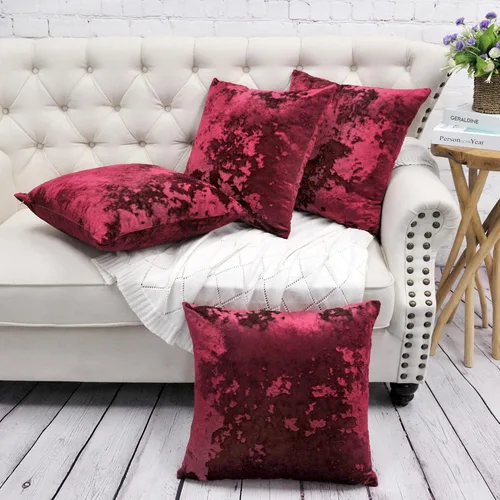 Vista 10 de Juego de 2 fundas de almohada lumbares decorativas de terciopelo abstracto de 14 x 26 pulgadas, fundas de almohada rectangulares de lujo suaves