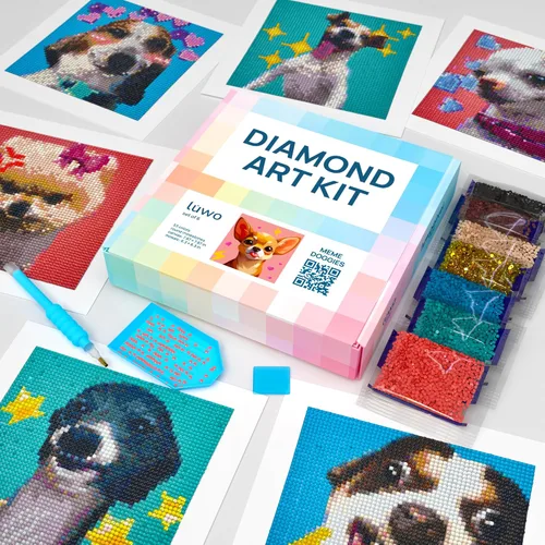 Vista 16 de LuwoArte Paquete de 6 Kits de Pintura de Diamantes para Adultos – Kits de Arte de Diamantes con Tema de Campo – Arte de Gemas DIY de Taladro