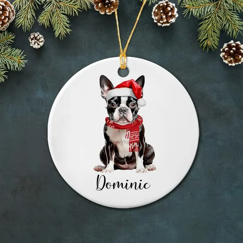Vista 19 de Bichon Frise - Adorno de cerámica de Navidad 2025, adornos personalizados de Bichon Frise regalos para los amantes de los perros, bonito adorno