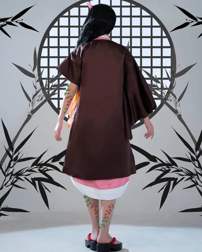 Vista 3 de Nuoqi Zentisu Tanjiro Cosplay - Disfraz de Giyuu Tomioka para adultos disfraz de anime Shinobu para Halloween