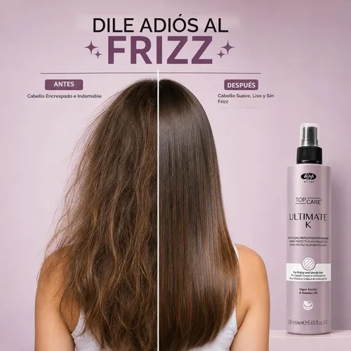 Vista 7 de Lisap Protector térmico para el cabello, spray líquido liso definitivo, productos para el cabello antiencrespamiento, protección térmica