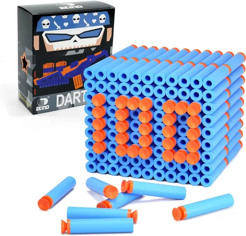 Vista 9 de EKIND Paquete de 100 piezas de repuesto de dardos de succión de bala de espuma compatible con NERF N-Strike Series Blaster (negro)