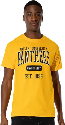 Vista 2 de LOGOVISION Colección de camisetas de algodón de manga corta unisex para hombres y mujeres Universidad de Adelphi