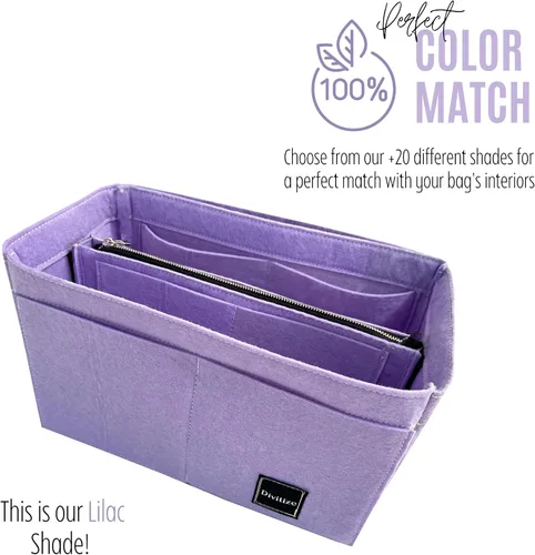 Vista 6 de Purse Organizer for Celine Cabas Tote Organizer Phantom, Small Cabas Phantom Organizer, Medium Cabas Phantom Insert, Handmade 2mm Thick Felt Gold