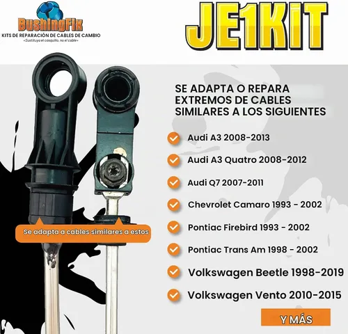 Vista 4 de BushingFix JE1Kit - Kit de reparación de bujes de cable de cambio de transmisión automática, buje de cable de cambio de repuesto, kit de reparación