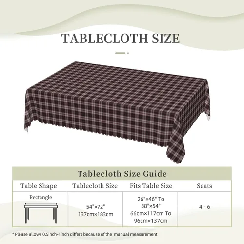 Vista 6 de Mantel rectangular de Clan Macpherson a cuadros escoceses, resistente a cuadros, lavable, mantel decorativo para comedor, interior y exterior