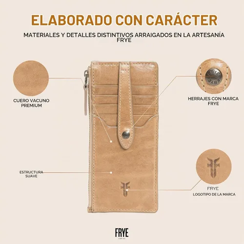 Vista 5 de Frye Melissa Snap Card Wallet Beige Talla única