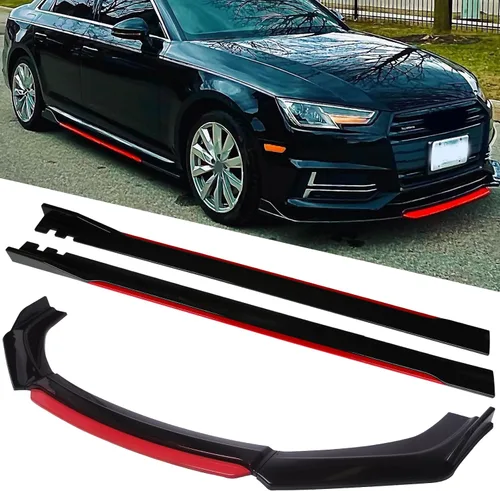 Vista 3 de Alerón universal para parachoques delantero, difusor de alerón de barbilla, protector de ala protectora, kit de carrocería de coche con extensión