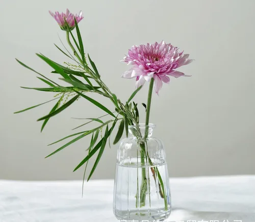 Vista 3 de Sweet Home Deco - Jarrón de cristal plisado, pequeños jarrones de cristal, jarrones para centros de mesa, decoración de bodas, fiestas, eventos