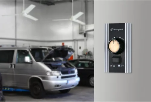 Vista 8 de Westinghouse 7788600 Control de pared giratorio de velocidad variable, compatible con ventiladores de techo de estilo industrial Jax, negro y níquel