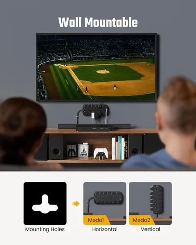 Vista 9 de SUPERDANNY Lámpara LED de escritorio con 18 tomas de corriente, protector de sobretensiones con puertos USB, cable de extensión resistente