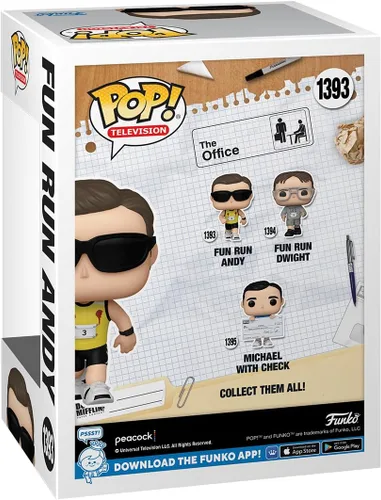 Vista 3 de Funko POP! TV: The Office - Fun Run Andy Bernard - Figura de vinilo coleccionable - Idea de regalo - Producto oficial - para niños y adultos - Fans
