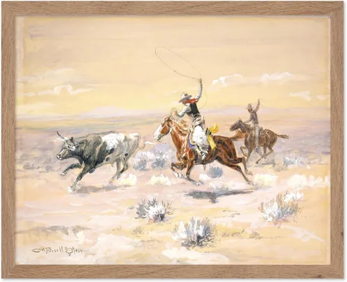 Vista 41 de Poster Master Póster vintage de The Lookout, estampado retro de vaquero, arte occidental, arte del salvaje oeste, arte de equitación, regalo