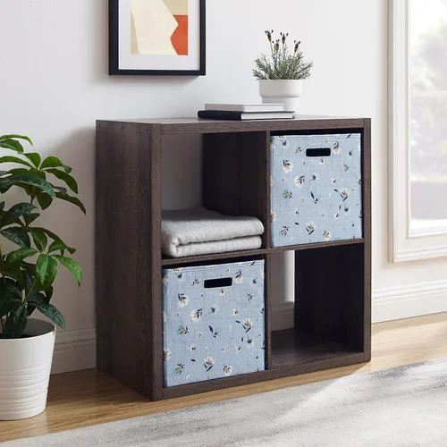 Vista 6 de Linon Home Decor Linon Dawes 4 gabinetes de almacenamiento de cubos de café expreso
