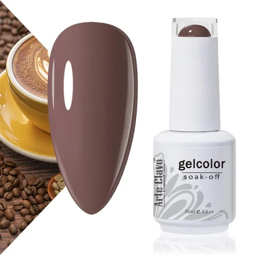 Vista 48 de Arte Clavo Pearlescent Nude Gel Nail Polish 15ml - HEMA Free Soak off UV LED Nail Gel for Manicure, DIY Nail Art, Home Salon Use 11029