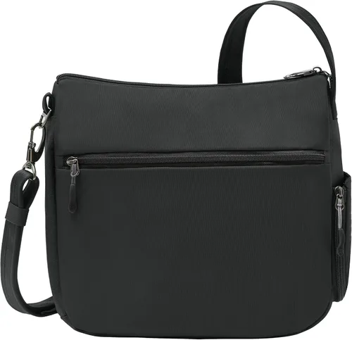 Vista 6 de Travelon Cruzada mediana activa antirrobo, Negro, 12.25 x 11.25 x 3.75, Bandolera mediana activa antirrobo