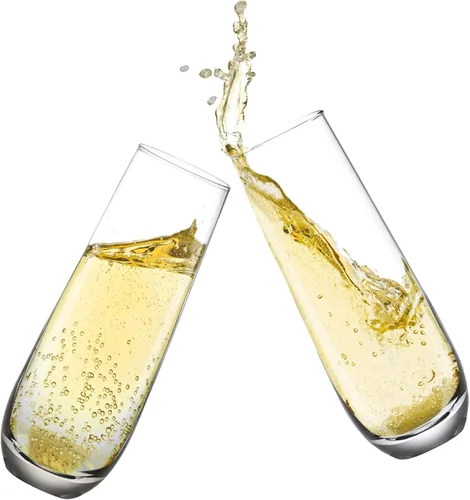 Vista 8 de Copas de champán de cristal soplado a mano, juego de 4, 8 onzas, elegantes Premium Lead-Free Crystal Champagne Flutes Glass, Ideal Gift for