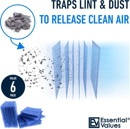Vista 3 de Essential Values Paquete de 6 filtros compatibles con ventilación de secadora Bettervent para interiores, fabricados en Estados Unidos, eficiencia