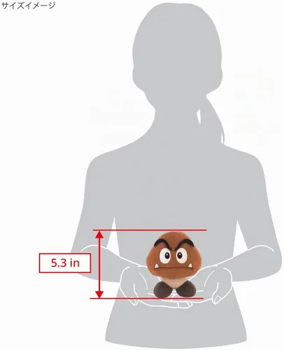 Vista 6 de Sanei Super Mario All Star Collection Goomba - Peluche de 5 pulgadas, tamaño pequeño