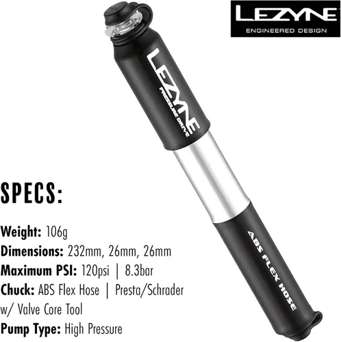 Vista 3 de Lezyne inflador de mano a presión