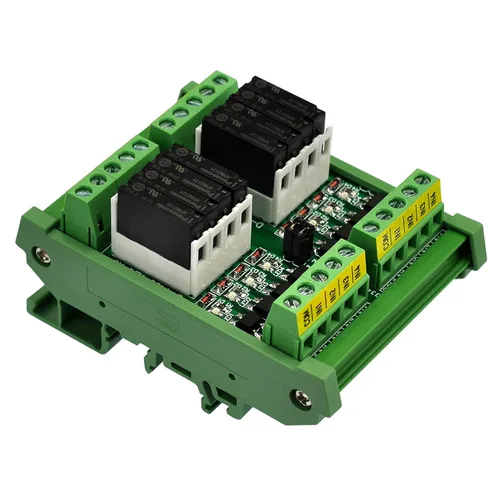 Vista 10 de Montaje en carril DIN AC/DC 5V 12V 24V SPST-NO 5Amp módulo de relé de potencia (CA/CC 5V, 16 canales)