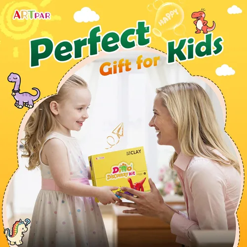 Vista 6 de ARTPAR Air Dry Clay Kit,Dinosaur Modeling Magic Clay,Kids DIY Crafts Gifts Kit de dinosaurio de arcilla