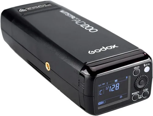 Vista 4 de Godox AD200 200Ws 2.4G TTL Flash estroboscópico 1/8000 HSS monoluz inalámbrica con batería de litio de 2900 mAh y bombilla sin pantalla/cabezal