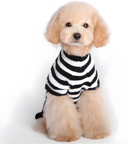 Vista 3 de NACOCO Suéteres para mascotas, suéter de esqueleto, ropa para perros y gatos, ropa para mascotas, suéteres para perros pequeños (XS)