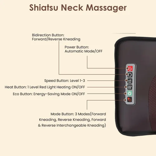 Vista 5 de KOCASO Alfombrilla de masaje de cuerpo completo de piel sintética, almohadilla multifuncional para silla de masaje con temporizador de calor