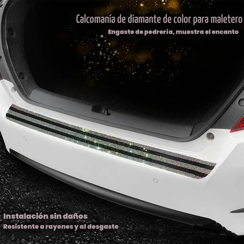 Vista 5 de AICEL - Protector de parachoques trasero para coche, protectores de entrada de puerta de maletero antiarañazos, pegatina adhesiva anticolisión