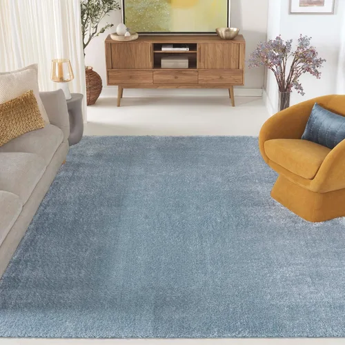 Vista 46 de SAFAVIEH Tahoe Shag Collection - Alfombra de área de 2 x 7 pies, color gris, diseño geométrico, felpa de 1.2 pulgadas de grosor, ideal para zonas
