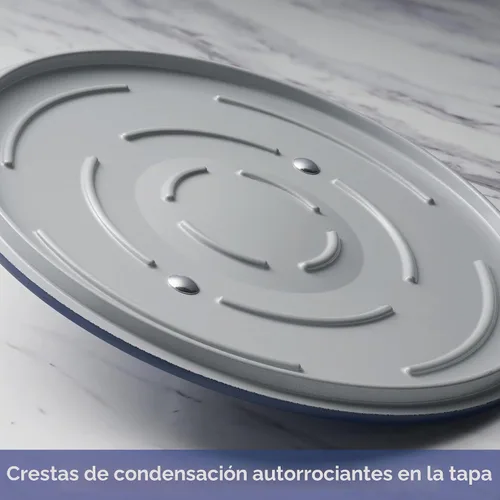 Vista 8 de Tramontina Fiora - Sartén antiadherente de cerámica con tapa de 4.25 Azul
