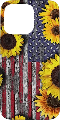 Vista 31 de American Flag with Sunflowers Case for iPhone 17