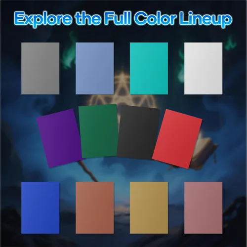 Vista 2 de Mlikero 1200 fundas para tarjetas, fundas para tarjetas mágicas mate, suaves y resistentes al desgarro, aptas para MTG, TCG, CCG (12 colores)