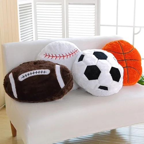 Vista 4 de Almohada de béisbol de felpa de 17.7 pulgadas, almohadas de peluche suaves para pelotas deportivas, regalos interactivos, decoración de habitación