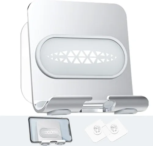 Vista 8 de 2 calcomanías adhesivas, se utilizan para soporte de teléfono de ducha, artículos para colgar en la pared, etc. (2 calcomanías adhesivas)