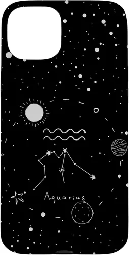 Vista 9 de Aquarius Astrology Celestial Zodiac Sign Aesthetic Case for iPhone 17