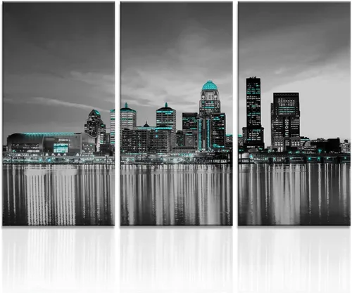Vista 38 de Arte de pared con puente de Memphis Hernando de Soto, decoración de pared en blanco y negro, paisaje urbano de Tennessee, lienzo, impresión