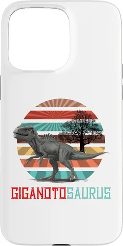 Vista 30 de Funda para iPhone 11 Pro Max Giganotosaurus Retro T rex dinosaurio prehistórico para el Día del Padre