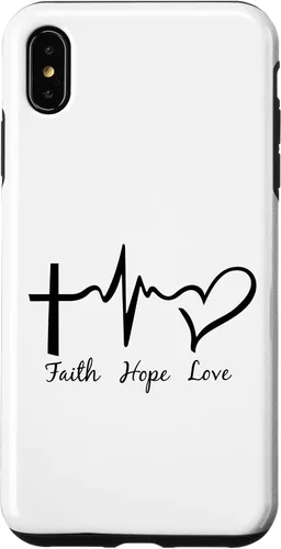 Vista 7 de Funda para iPhone 12/12 Pro Faith Hope & Love Christians