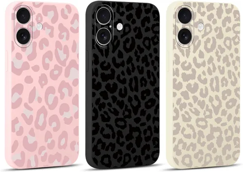 Vista 27 de Paquete de 3 Lindas Fundas con Estampado de Guepardo para iPhone 7/8/SE 2020/SE 2022 de 4.7", Fundas de Diseño Estético de Leopardo de Silicona