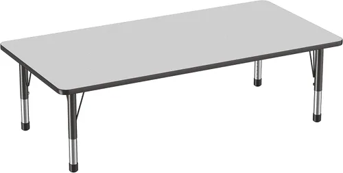 Vista 98 de FDP - Mesa rectangular para actividades escolares y aulas (24 x 36 pulgadas), patas gruesas para niños pequeños, altura ajustable de 15 a 24