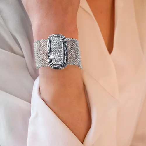 Vista 3 de UNY Pulseras de personalidad inspiradas en el diseñador de cristales de pavimentación austriacos, joyería antigua