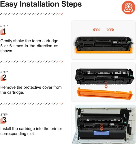 Vista 5 de v4ink Cartucho de tóner negro 410A remanufacturado de repuesto para HP 410A CF410A Cartucho de tóner para HP Color Pro M452dn M452dw M452nw MFP